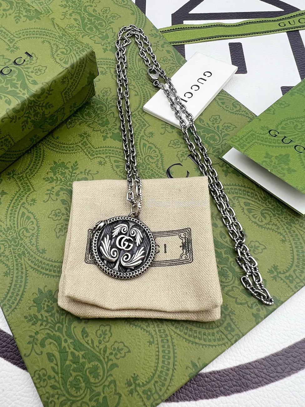 Gucci Silver Gg Logo Necklace (6) - www.newkick.org